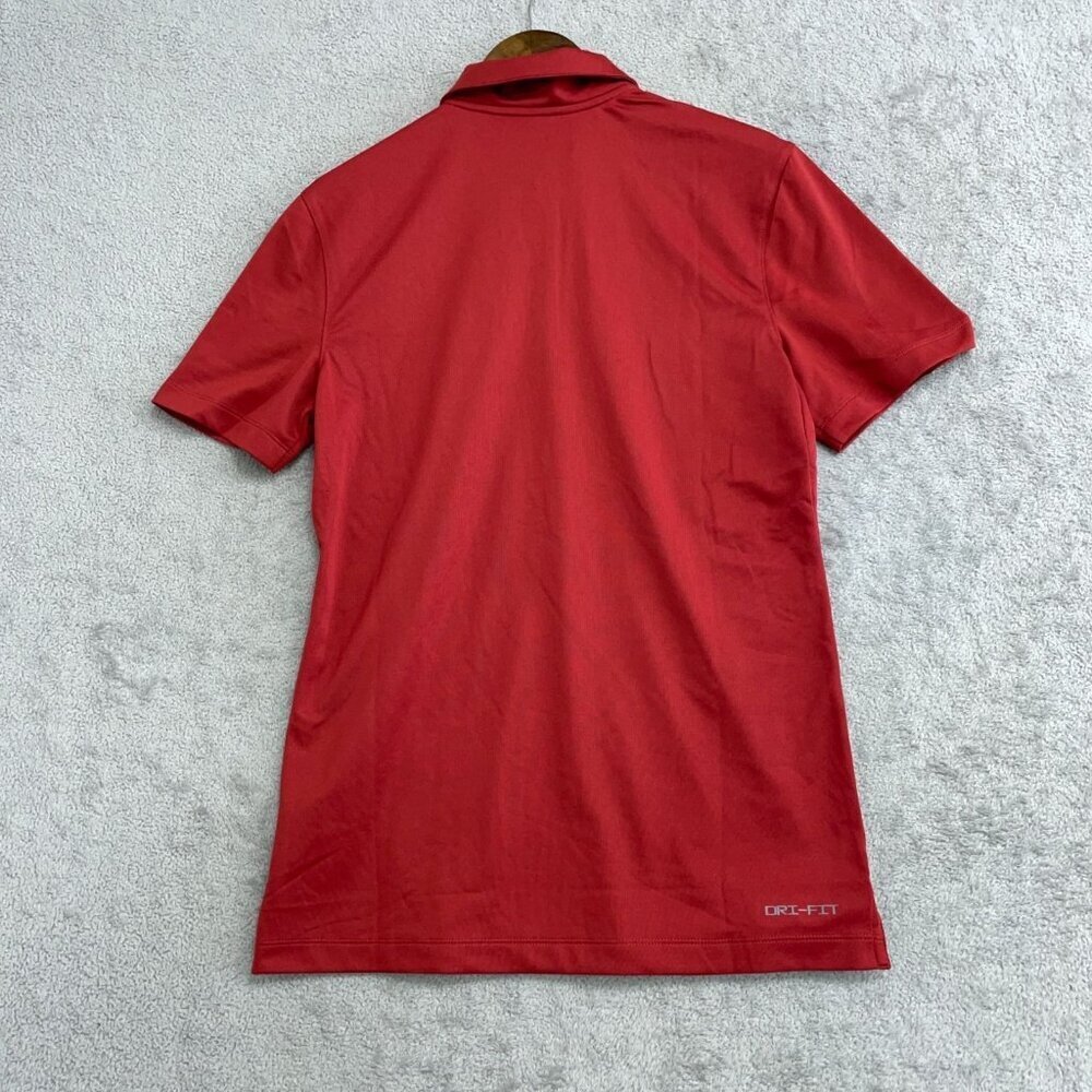 Nike Men's S Red Dri-Fit Golf Polo Shirt Moisture-Wicking Lightweight N0626 - Picture 3 of 9